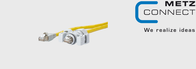 E-DAT Industry patch cord V6 IP67 - RJ45- METZ CONNECT