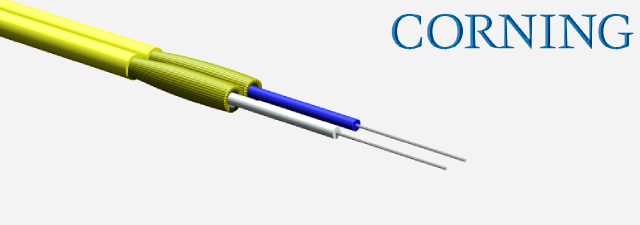 Zipcord Tight-Buffered , Riser 2 F 2.8mm OM2 Fiber Optic Cable - Corning