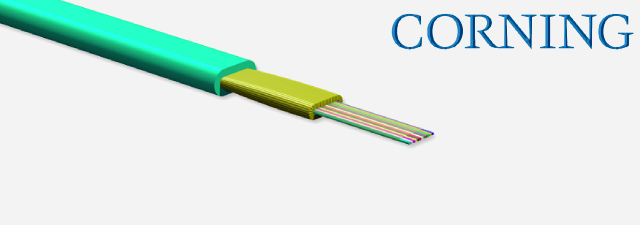 Ribbon 12 F Interconnect Fiber Optic Cable, Plenum - Corning 62.5 µm multimode (OM1)