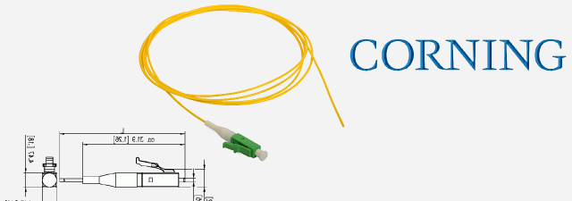 Fiber Optic Jumper, 1 F, Pigtail to LC, TBII Cable, Riser, 900 µm, 50 µm multimode (OM3), 3 m