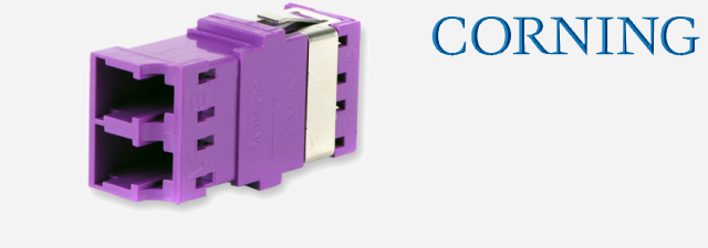 F.O Adapter, LC Duplex, Keyed, (OM4+/OM4/OM3/​OM2/OM1/OS2), violet - CORNING