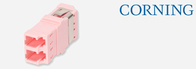 F.O Adapter, LC Duplex, Keyed, (OM4+/OM4/OM3/​OM2/OM1/OS2), pink - CORNING