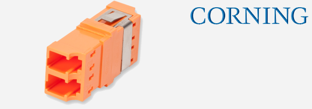 FO Adapter, LC Duplex, Keyed, (OM4+/OM4/OM3/​OM2/OM1/OS2), orange - CORNING