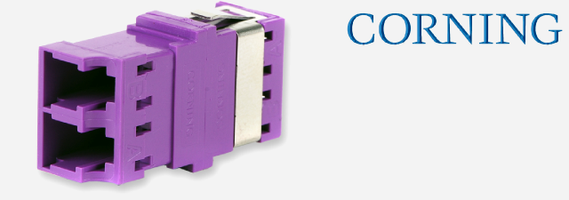 LC Duplex, Non Keyed/Non Keyed,(OM4+/OM4/OM3/​OM2/OM1/OS2), violet - CORNING