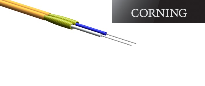 Zipcord Tight-Buffered Optical Fiber Cable, Plenum - Corning